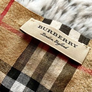 Burberry Vintage Check Metallic Scarf
